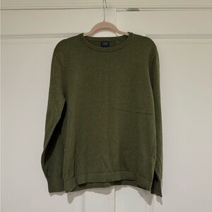 J.Crew Factory Men's Sz M Cotton Crewneck Sweater Tee Olive Green